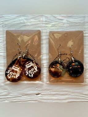 Jeep Girl Dangle Earrings - 2 Pairs